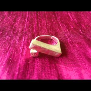 Silver sculptural ring